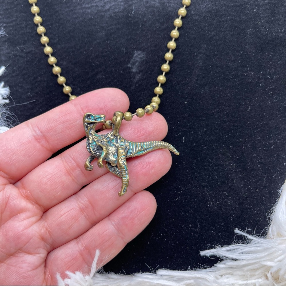 Velociraptor ball chain necklace